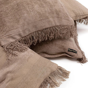 Kissenbezug – Samt Material, Boho Stil, Beton Ton, 40x40 cm - Oh My Gee | Bazar Bizar Antwerp
