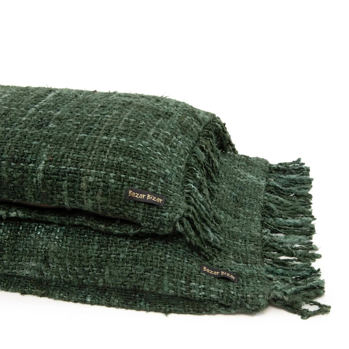 Kissenbezug – Baumwollstoff, Boho Stil, Grüner Ton, 35x100 cm - Oh My Gee | Bazar Bizar Antwerp