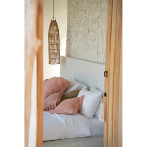 Kissenbezug – Baumwolle Material, Boho Stil, Rosa Ton, 40x40 cm - Oh My Gee | Bazar Bizar Antwerp