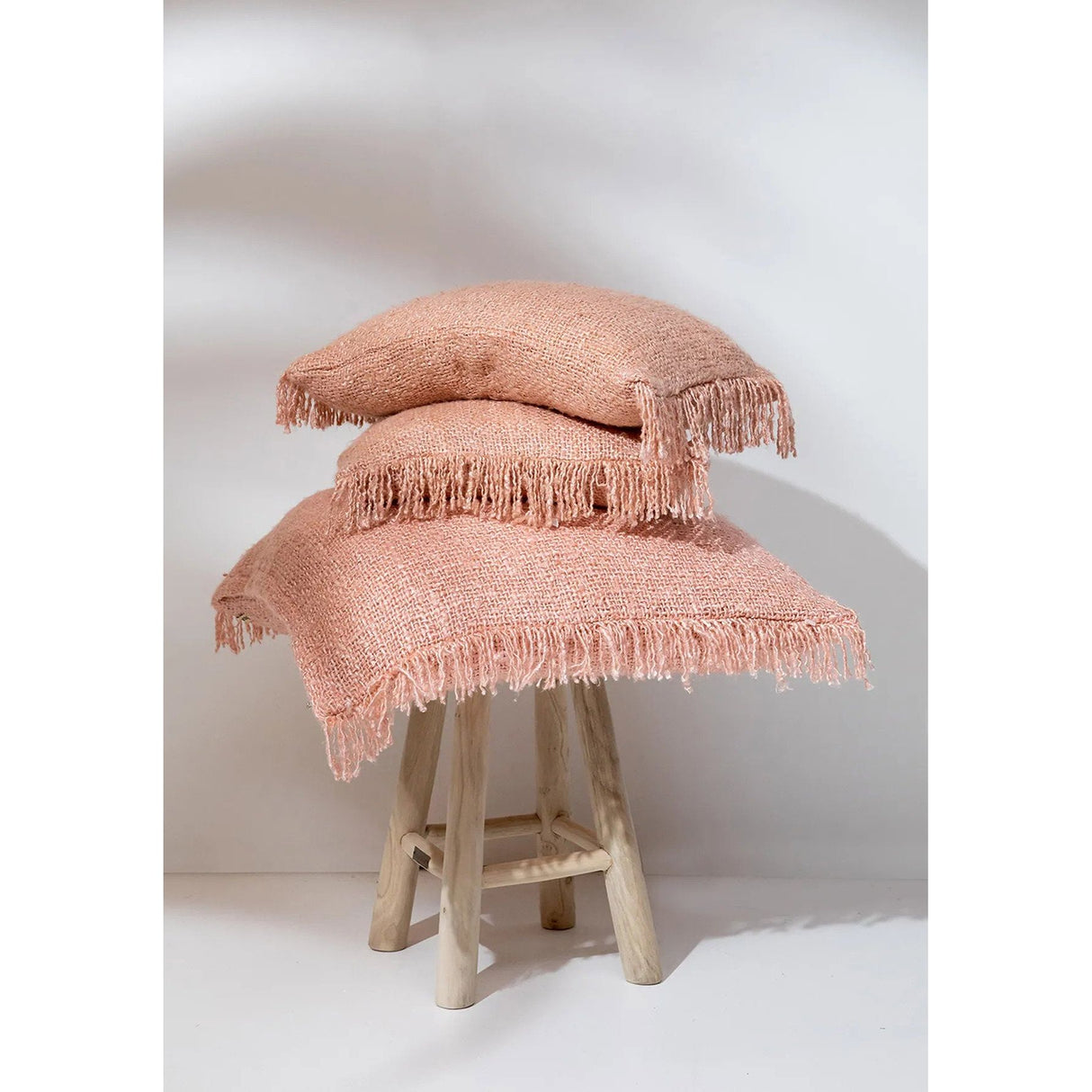 Kissenbezug – Baumwolle Material, Boho Stil, Rosa Ton, 40x40 cm - Oh My Gee | Bazar Bizar Antwerp
