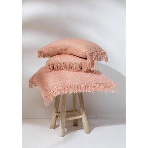 Kissenbezug – Baumwolle Material, Boho Stil, Rosa Ton, 40x40 cm - Oh My Gee | Bazar Bizar Antwerp