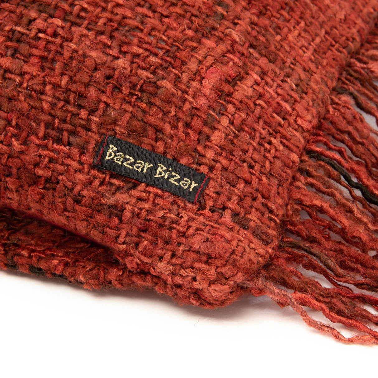 Kissenbezug – Baumwolle Material, Boho Stil, Roter Ton, 30x50 cm - Oh My Gee | Bazar Bizar Antwerp