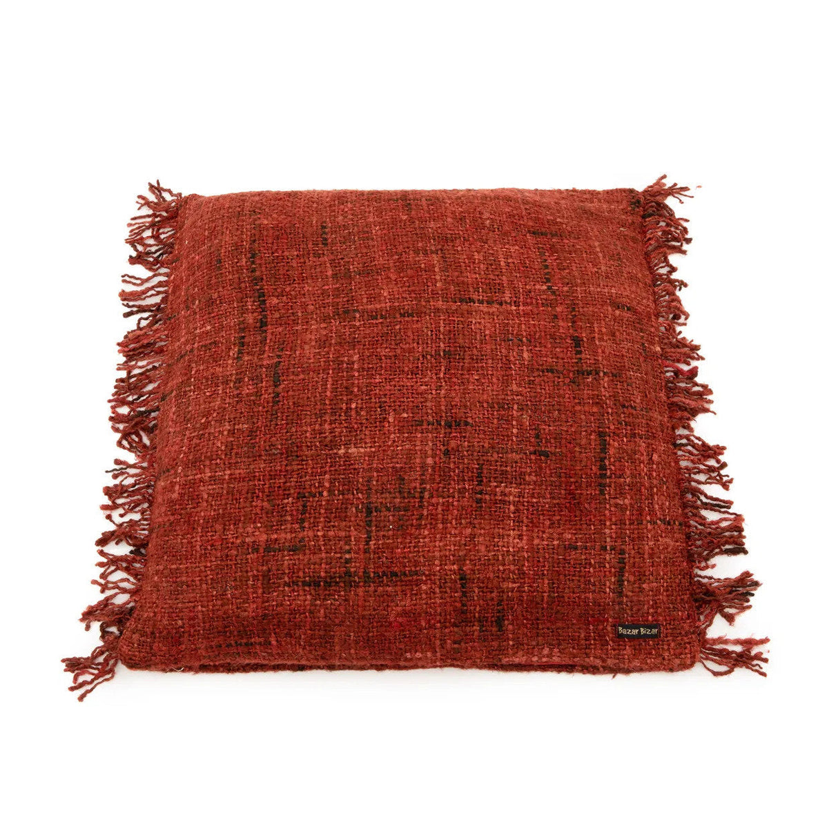 Kissenbezug – Baumwolle Material, Boho Stil, Roter Ton, 60x60 cm - Oh My Gee | Bazar Bizar Antwerp
