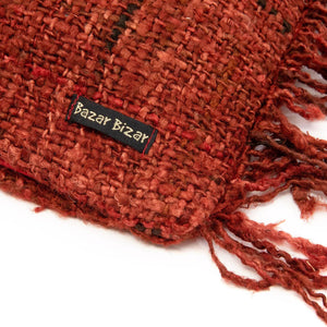 Kissenbezug – Baumwolle Material, Boho Stil, Roter Ton, 60x60 cm - Oh My Gee | Bazar Bizar Antwerp