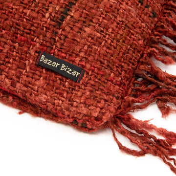 Kissenbezug – Baumwolle Material, Boho Stil, Roter Ton, 60x60 cm - Oh My Gee | Bazar Bizar Antwerp