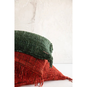 Kissenbezug – Baumwolle Material, Boho Stil, Roter Ton, 60x60 cm - Oh My Gee | Bazar Bizar Antwerp