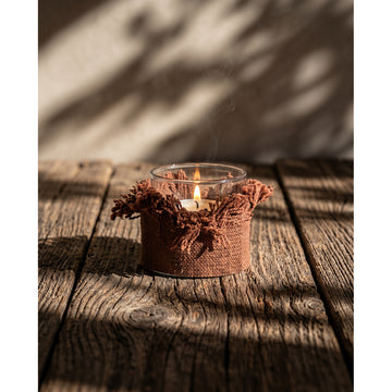 Candle Holder – Velvet Cover, Handmade Design, Stylish Home Accessory, S – Oh My Gee | Bazar Bizar Antwerp