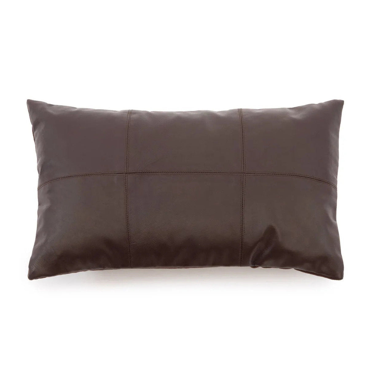 Kissenbezug – Weiches Leder, Sechsfeld Design, Strukturreiche Oberfläche | Bazar Bizar Antwerp