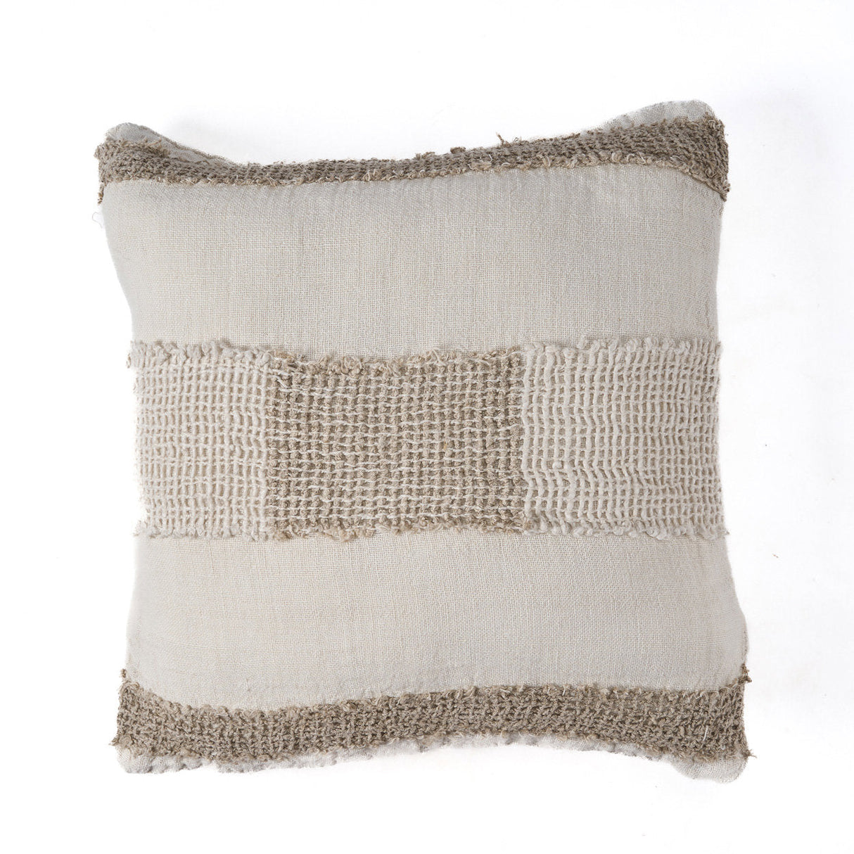 Kissenbezug – Weiches Leinen, Natürliches Design, Gewebte Struktur - Linen Threads | Bazar Bizar Antwerp