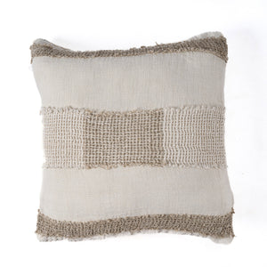 Kissenbezug – Weiches Leinen, Natürliches Design, Gewebte Struktur - Linen Threads | Bazar Bizar Antwerp