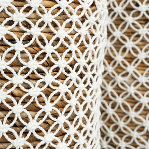 Basket - Banana Leaf, Cotton Macrame, Arabian Pattern, S | Bazar Bizar Antwerp