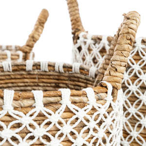Basket - Banana Leaf, Cotton Macrame, Arabian Pattern, S | Bazar Bizar Antwerp