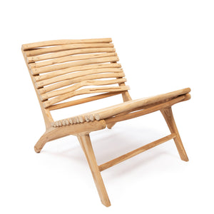 Loungesessel – Massives Teakholz, Organisches Design, Coastal Flair – Islander | Bazar Bizar Antwerp