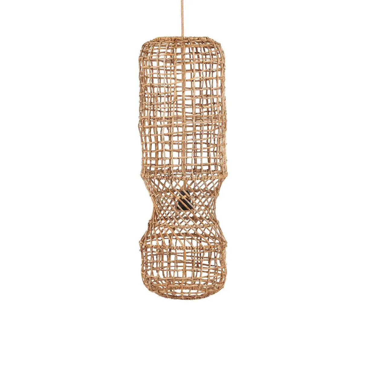 Pendelleuchte – Handgeflochtenes Bananenblatt, Filigrane Struktur, Organisches Design, L – GuanYin | Bazar Bizar Antwerp