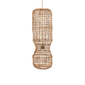 Pendelleuchte – Handgeflochtenes Bananenblatt, Filigrane Struktur, Organisches Design, L – GuanYin | Bazar Bizar Antwerp