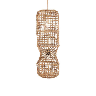 Pendant Light - Hand-Braided Banana Leaf, Delicate Structure, Organic Design, L – GuanYin | Bazar Bizar Antwerp