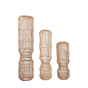 Pendelleuchte – Handgeflochtenes Bananenblatt, Filigrane Struktur, Organisches Design, L – GuanYin | Bazar Bizar Antwerp