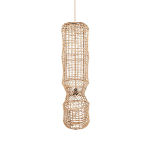 Pendelleuchte – Bananenblatt, Geflochtenes Design, Schlanke Form, XL - GuanYin | Bazar Bizar Antwerp