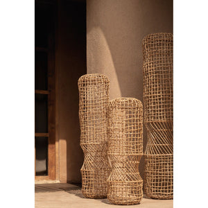 Pendelleuchte – Bananenblatt, Geflochtenes Design, Schlanke Form, XL - GuanYin | Bazar Bizar Antwerp
