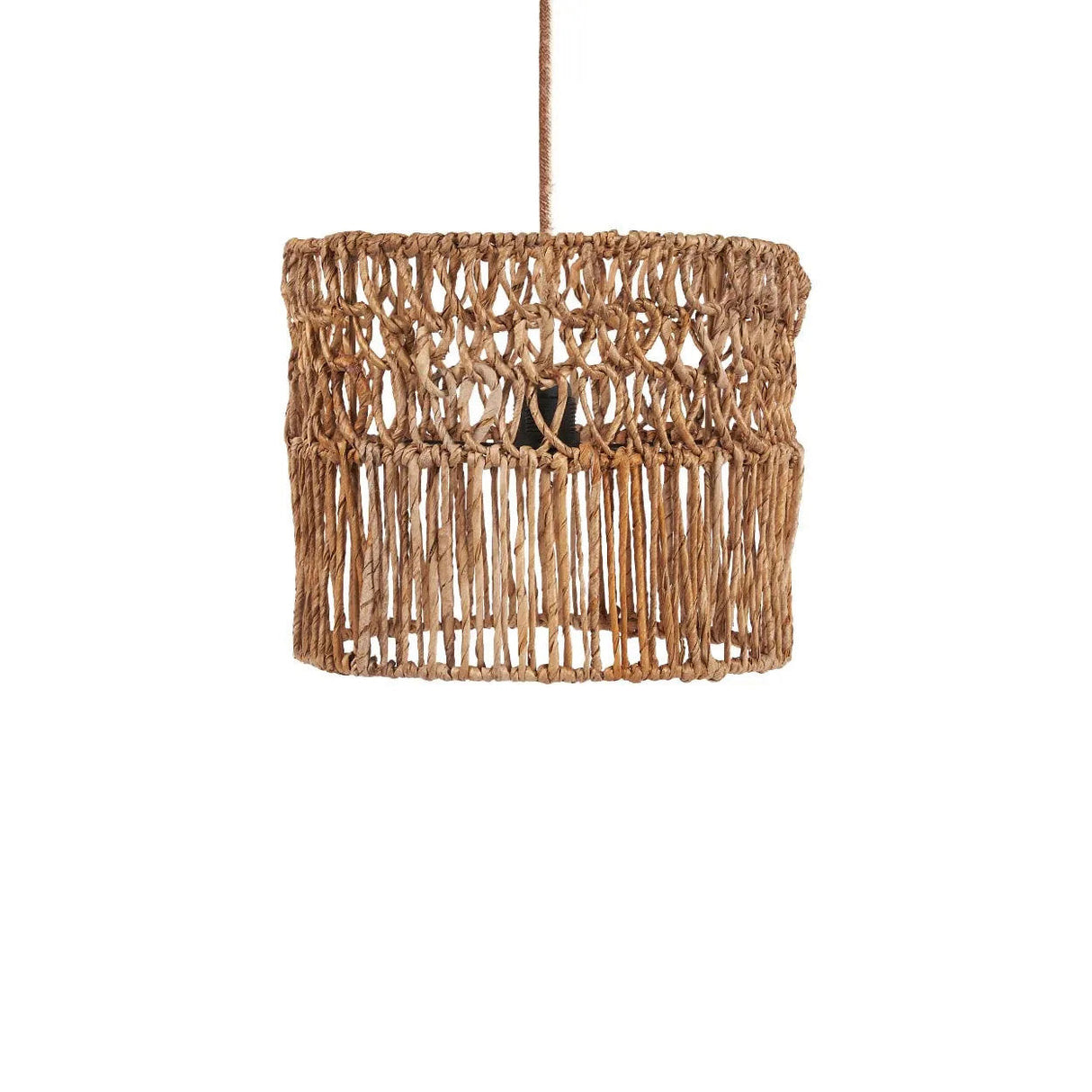 Pendelleuchte – Bananenblatt, Geflochtenes Design, Offene Struktur, S - Takuhanki | Bazar Bizar Antwerp