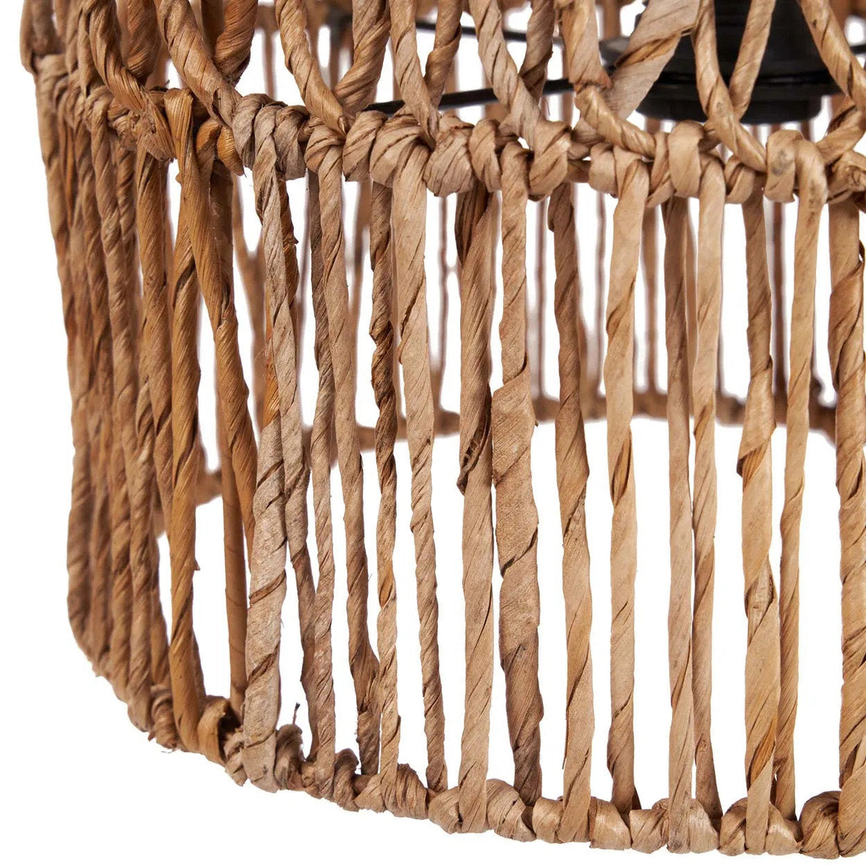 Pendelleuchte – Bananenblatt, Geflochtenes Design, Offene Struktur, S - Takuhanki | Bazar Bizar Antwerp
