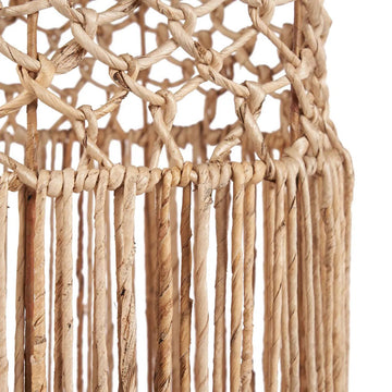 Pendelleuchte – Bananenblatt, Geflochtenes Design, Offene Struktur, XL - Takuhanki | Bazar Bizar Antwerp
