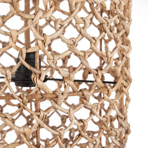 Pendelleuchte – Bananenblatt, Geflochtenes Design, Offene Struktur, XL - Takuhanki | Bazar Bizar Antwerp