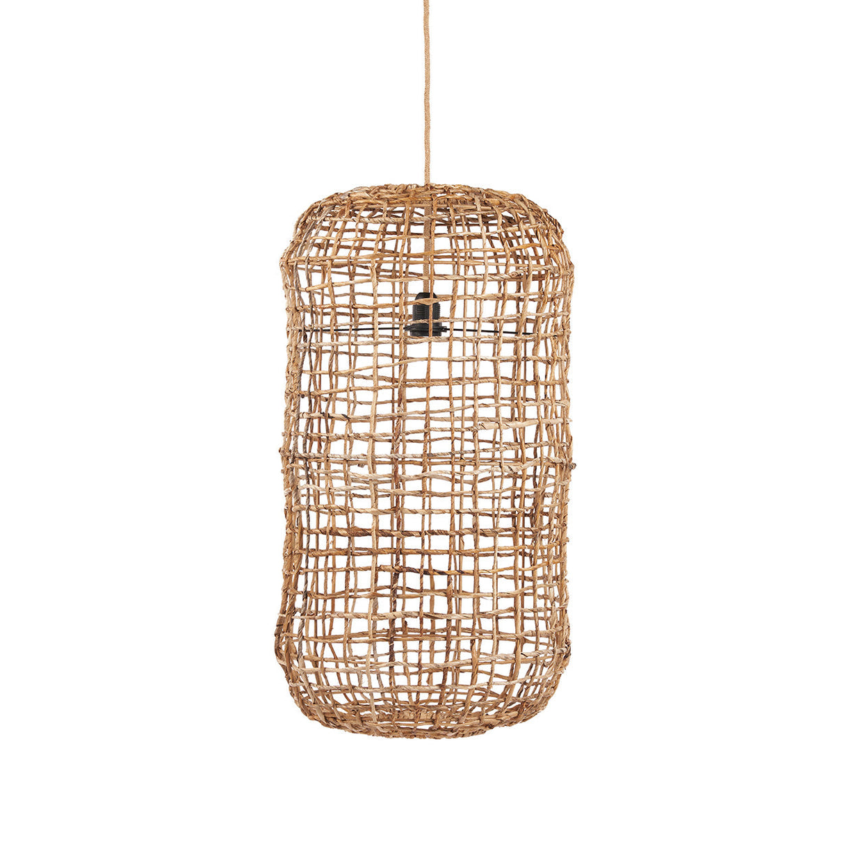 Pendelleuchte – Bananenblatt, Geflochtenes Design, Nestform, L - Kuso | Bazar Bizar Antwerp