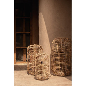Pendelleuchte – Bananenblatt, Geflochtenes Design, Nestform, L - Kuso | Bazar Bizar Antwerp