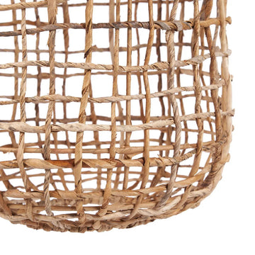 Pendant Light – Braided Banana Leaf, Nest Design, Warm Texture, M – Kuso | Bazar Bizar Antwerp