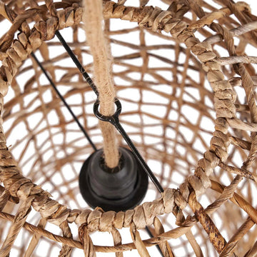 Pendant Light – Braided Banana Leaf, Nest Design, Warm Texture, M – Kuso | Bazar Bizar Antwerp