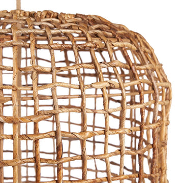 Pendant Light - Hand-Braided Banana Leaf, Nest Design, Organic Texture, XL - Kuso | Bazar Bizar Antwerp
