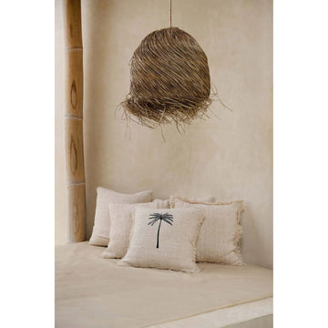 Pendant lamp – Braided Grass, Sculptural Form, Earthy Look – Wicked | Bazar Bizar Antwerp