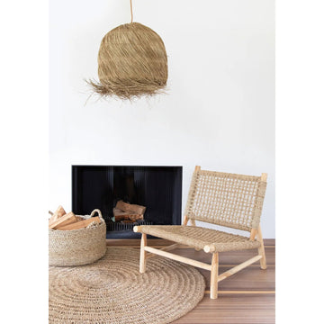 Pendant lamp – Braided Grass, Sculptural Form, Earthy Look – Wicked | Bazar Bizar Antwerp