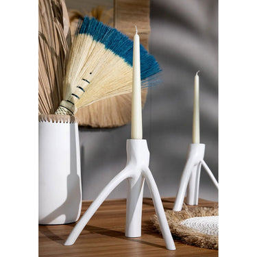 Candle Holder - Natural Wood Design, Branch Look, Sculptural Shape - M - Triple Branch | Bazar Bizar Antwerp