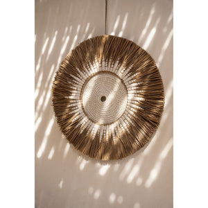 Wanddeko – Raffia Baumwolle, Makramee Design, Rundes Muster | Bazar Bizar Antwerp