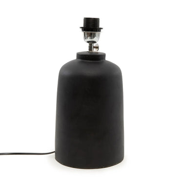 Tischlampe – Schwarze Terrakotta, Moderne Basis, Stilvolle Form | Bazar Bizar Antwerp