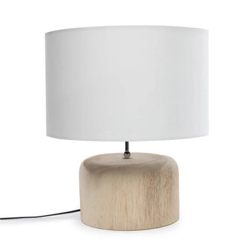 Table Lamp – Solid Teak Wood, Natural Look, Timeless Design – The Teak Wood | Bazar Bizar Antwerp