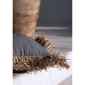 Kissenbezug –Baumwolle Bast, Boho Stil, Strukturierte Oberfläche, 60x60 - Raffia | Bazar Bizar Antwerp