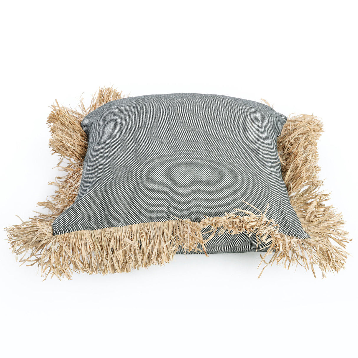 Kissenbezug –Baumwolle Bast, Boho Stil, Strukturierte Oberfläche, 60x60 - Raffia | Bazar Bizar Antwerp