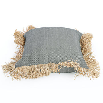 Kissenbezug –Baumwolle Bast, Boho Stil, Strukturierte Oberfläche, 60x60 - Raffia | Bazar Bizar Antwerp