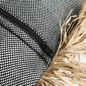 Kissenbezug –Baumwolle Bast, Boho Stil, Strukturierte Oberfläche, 60x60 - Raffia | Bazar Bizar Antwerp