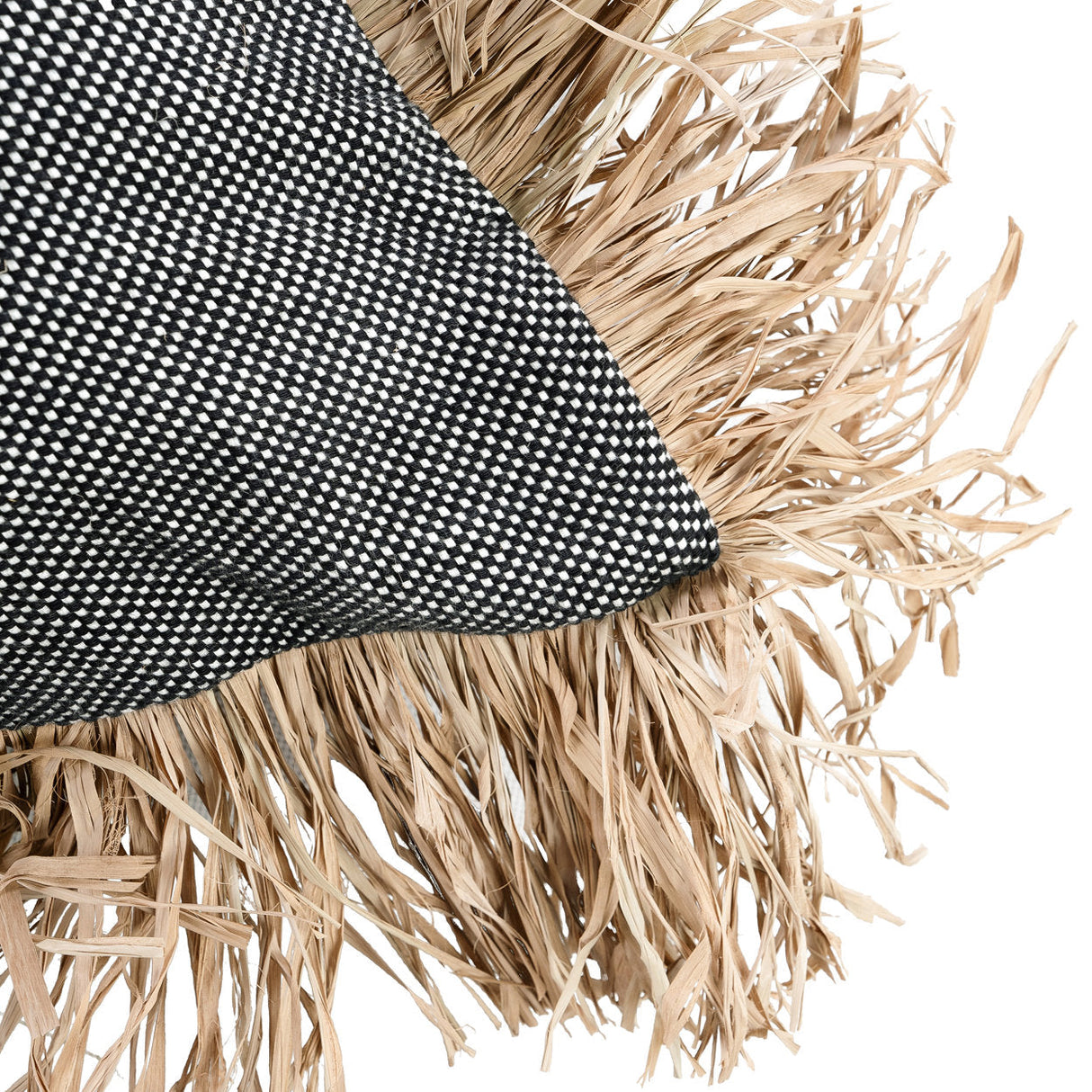 Kissenbezug –Baumwolle Bast, Boho Stil, Strukturierte Oberfläche, 60x60 - Raffia | Bazar Bizar Antwerp
