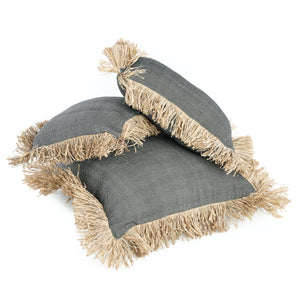 Kissenbezug –Baumwolle Bast, Boho Stil, Strukturierte Oberfläche, 60x60 - Raffia | Bazar Bizar Antwerp