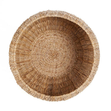 Basket – Woven Banana Leaves, Round Shape, Natural Look – Tatum | Bazar Bizar Antwerp