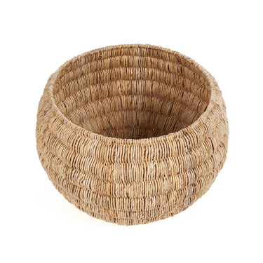 Basket – Woven Banana Leaves, Round Shape, Natural Look – Tatum | Bazar Bizar Antwerp