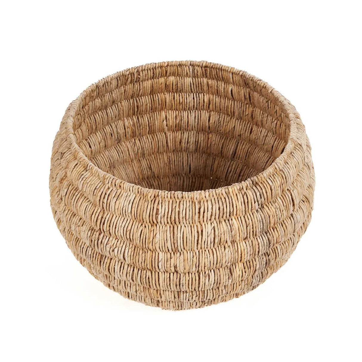 Korb – Bananenblatt Material, Rundes Design, Natürliche Farbe – Tatum | Bazar Bizar Antwerp