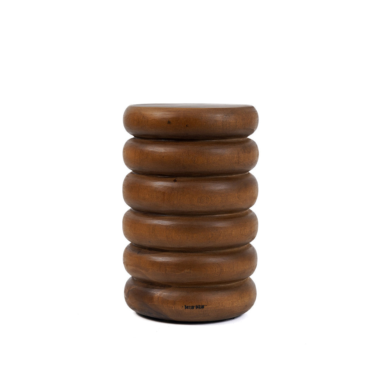 Hocker – Suarholz Massiv, Organisches Design, Spiralform - Umiko | Bazar Bizar Antwerp