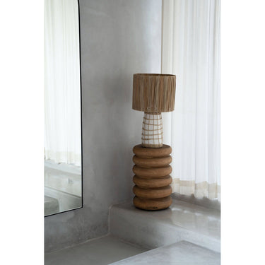 Stool – Suar wood, spiral shape, handcrafted surface – Umiko | Bazar Bizar Antwerp
