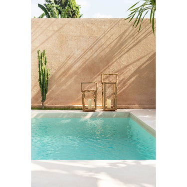 Lantern – Recycled Teak, Weather Resistant, Outdoor Design, S – Nusa Penida | Bazar Bizar Antwerp